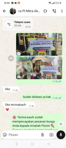 Testimonial Papan Bunga bejod