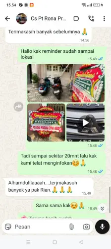 Testimonial Papan Bunga bejod